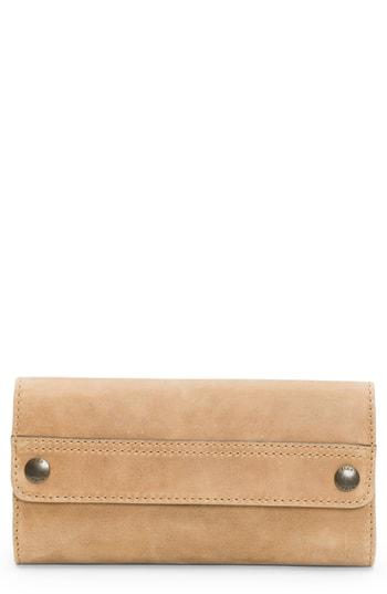 Women's Frye Melissa Leather Continental Wallet - Beige