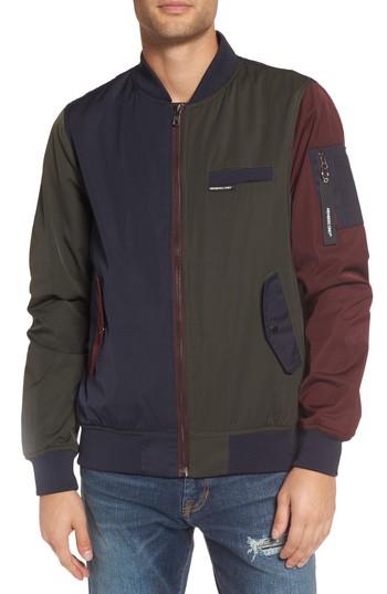 Men's Members Only Colorblock Bomber Jacket, Size - Blue