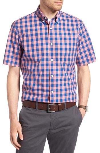Men's 1901 Regular Fit Check Sport Shirt - Pink
