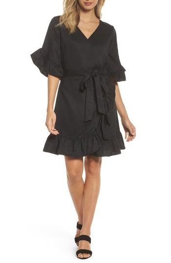 Women's Chelsea28 Ruffle Wrap Dress - Black