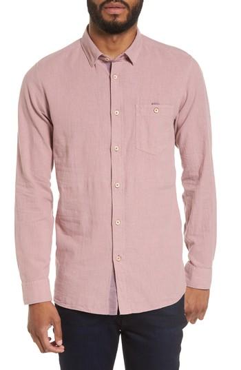 Men's Ted Baker London Carwash Modern Slim Fit Sport Shirt (l) - Pink