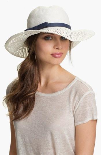 Kate Spade New York Lace Brim Sun Hat White/ Navy