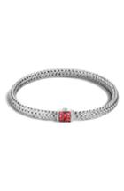 Women's John Hardy Extra Small Classic Chain Bracelet With Red Sapphire
