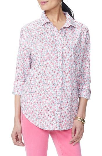 Women's Nydj Classic Cotton Lawn Blouse - Pink