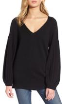 Women's Ella Moss Francesca V-neck Sweater - Black
