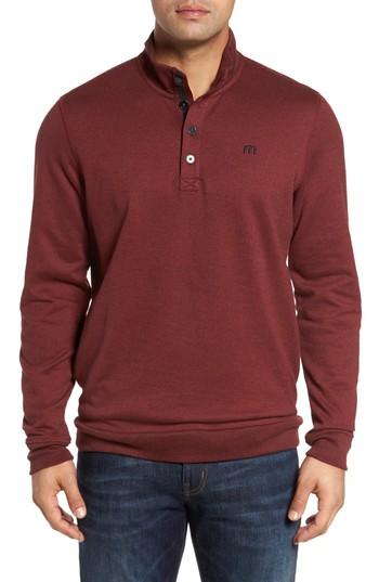 Men's Travis Mathew 'wall' Mock Neck Pullover - Red