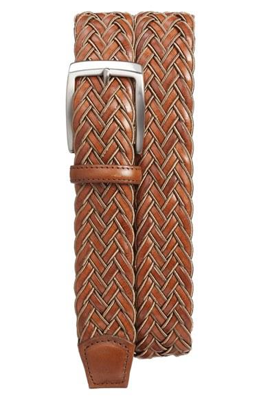 Men's Torino Belts Braided Leather Belt - Tan/ Cognac