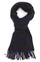 Men's Nordstrom Men's Shop Check Cashmere Scarf, Size - Blue
