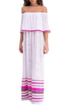 Women's Pitusa Off The Shoulder Maxi Cover-up Dress, Size - White