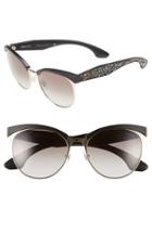 Women's Miu Miu 56mm Pave Cat Eye Sunglasses - Gold/ Black
