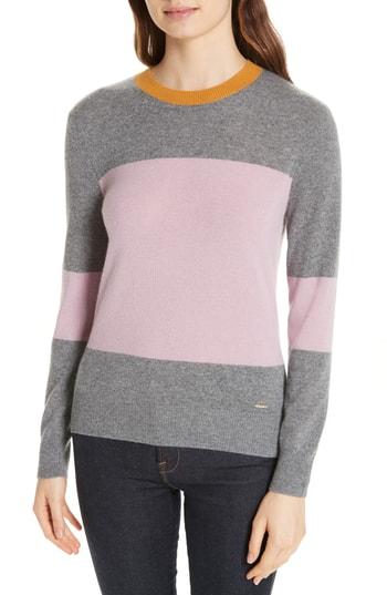 Women's Ted Baker London Colour By Numbers Bryonny Colorblock Cashmere Sweater