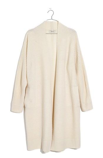 Women's Madewell Fulton Sweater Coat, Size - Ivory