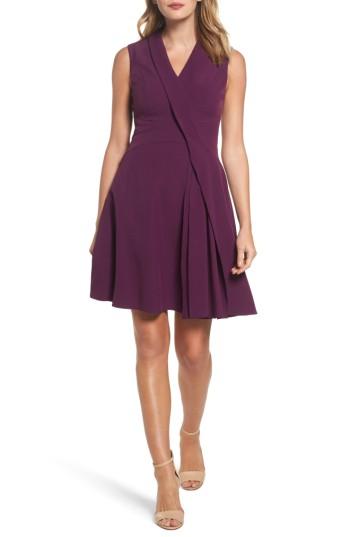 Women's Adrianna Papell Stretch Crepe A-line Dress