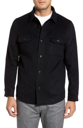 Men's Peter Millar Collection Featherweight Journeyman Cashmere Shirt Jacket - Blue