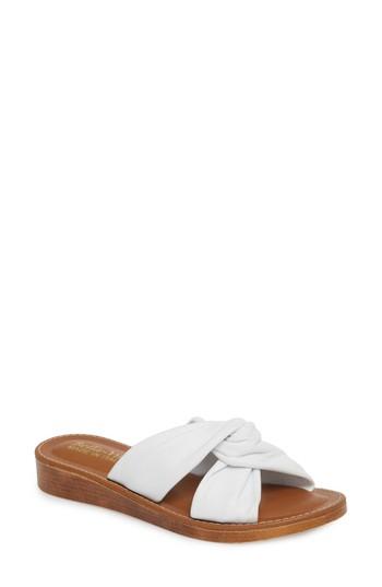 Women's Bella Vita Noa Slide Sandal N - White