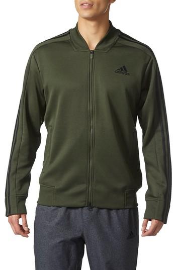 Men's Adidas Sport Id Track Bomber Jacket, Size - Green