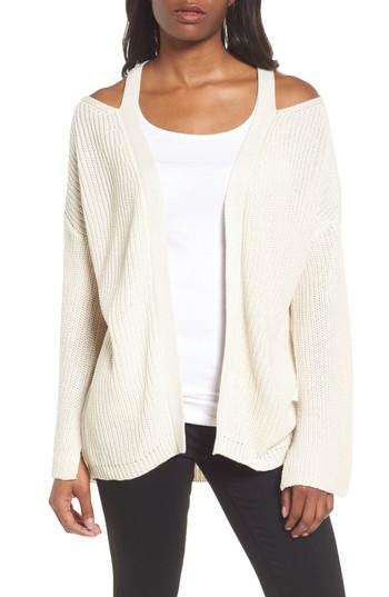 Women's Rdi Cutout Cardigan - Ivory