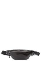 Treasure & Bond Mason Glazed Leather Belt Bag - Black