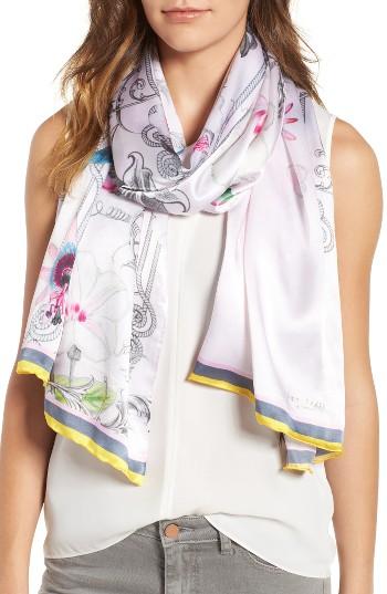 Women's Ted Baker London Passion Flower Silk Scarf