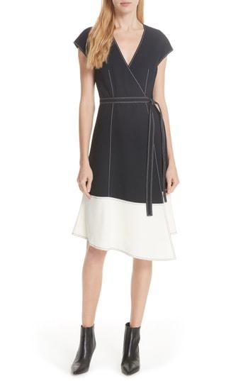 Women's Joie Mahesa Colorblock Wrap Dress - Blue