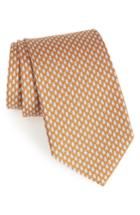 Men's Salvatore Ferragamo Ettore Print Silk Tie, Size - Orange
