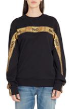 Women's Dolce & Gabbana Sequin Logo Stripe Sweatshirt Us / 38 It - Black