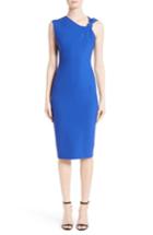 Women's Victoria Beckham Knotted Rib Jersey Dress Us / 8 Uk - Blue