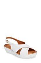 Women's Sesto Meucci Bean Slingback Wedge Sandal M - White