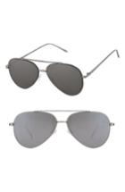 Women's Perverse Bronson 58mm Aviator Sunglasses - Silver/ Silver