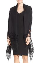 Women's Janavi Lace Cashmere Shawl, Size - Black