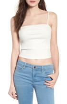 Women's Bp. Square Neck Ribbed Crop Tank Top, Size - Ivory
