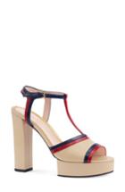 Women's Gucci Millie T-strap Platform Sandal Us / 37eu - Beige