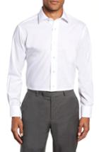 Men's Lorenzo Uomo Trim Fit Floral Dress Shirt .5 - 34 - White