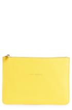 Estella Bartlett Happy Thoughts Medium Faux Leather Pouch - Yellow