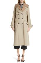 Women's Adam Lippes Trench Coat With Vest & Removable Fringe