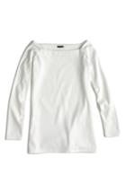 Women's J.crew Off The Shoulder Tee - White
