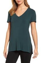 Women's Halogen V-neck Tunic Tee - Green