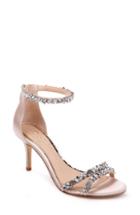 Women's Jewel Badgley Mischka Darlene Embellished Ankle Strap Sandal .5 M - Pink