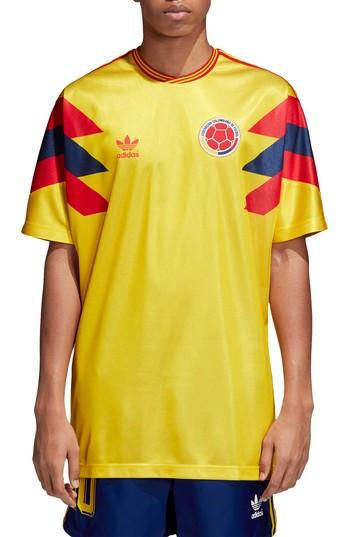 Men's Adidas Originals Colombia Soccer Jersey - Yellow