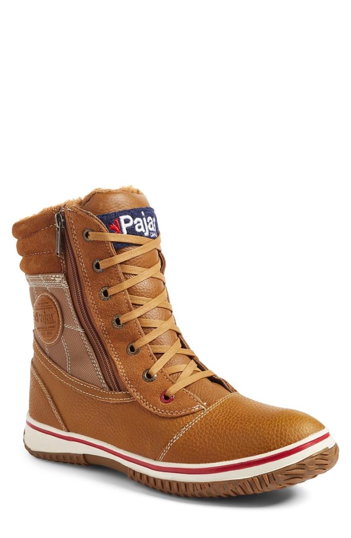 Men's Pajar Trooper Waterproof Snow Boot With Faux Fur Lining Eu - Brown