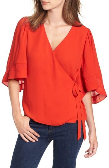 Women's Chelsea28 Wrap Top - Red