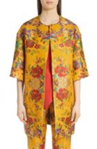 Women's Etro Floral Jacquard Topper Us / 38 It - Metallic