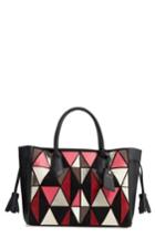 Longchamp Penelope Arty Medium Leather & Suede Tote - Red