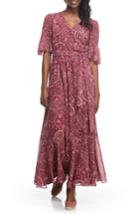 Women's Gal Meets Glam Collection Candace Print Chiffon Maxi Dress - Pink