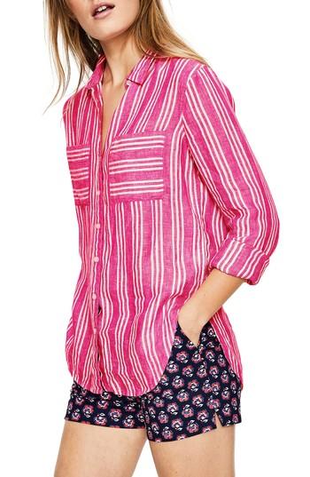 Women's Boden Linen Shirt - Pink