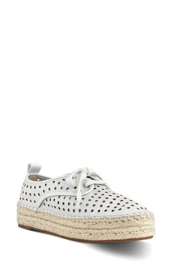 Women's Nine West Garza Platform Sneaker M - White