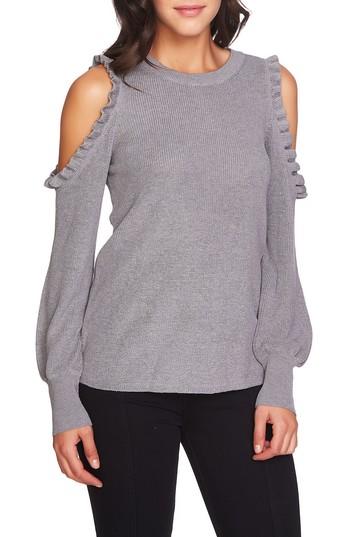Women's 1.state Cold Shoulder Sweater, Size - Grey