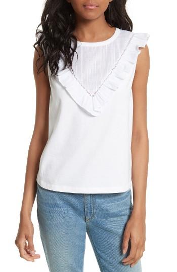 Women's La Vie Rebecca Taylor Ruffle Cotton Jersey Top