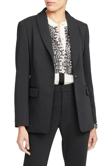 Women's Rachel Roy Collection Twill Shawl Collar Blazer - Black