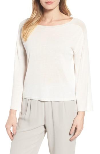 Women's Eileen Fisher Tencel Knit Sweater - White